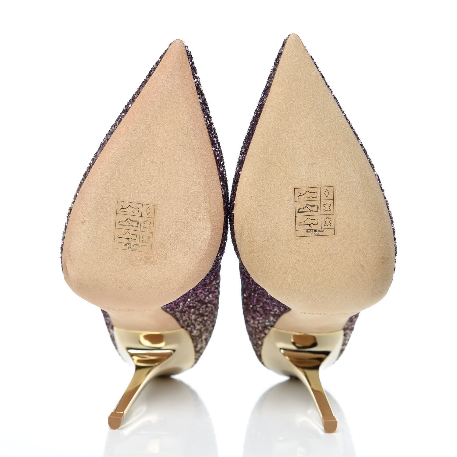 Jimmy Choo Coarse Glitter Degrade Romy 100 Pumps 36 Pink Gold 7 of 10