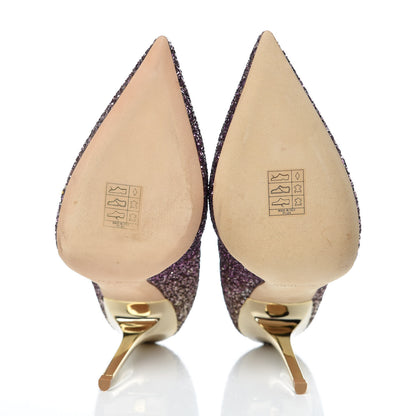 Jimmy Choo Coarse Glitter Degrade Romy 100 Pumps 36 Pink Gold 7 of 10