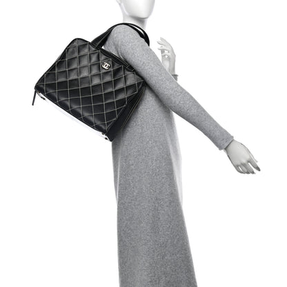 Chanel Calfskin Contrast Stitch Surpique Black 2 of 13