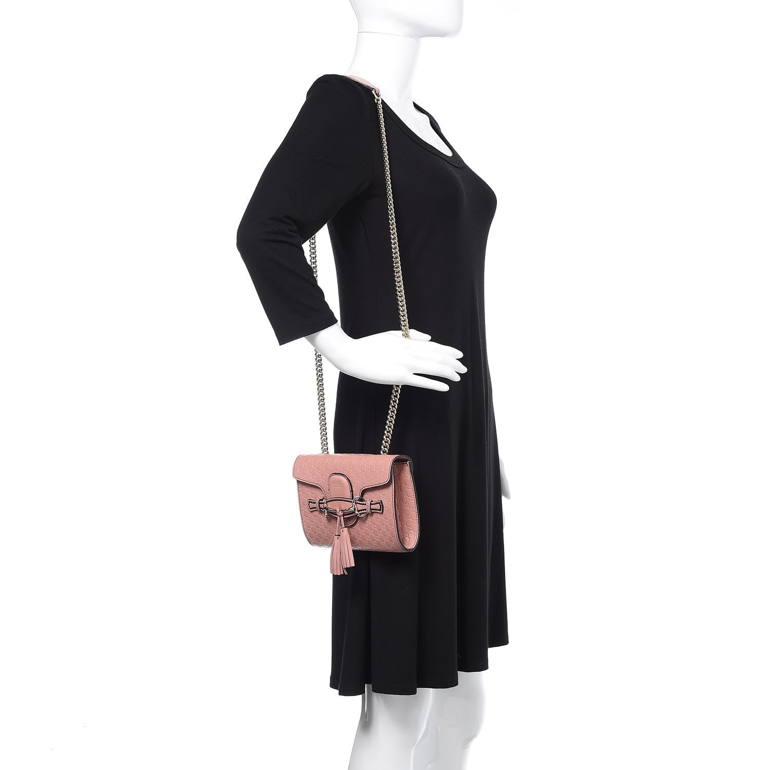 Gucci Microguccissima Mini Emily Shoulder Bag Soft Pink 2 of 11