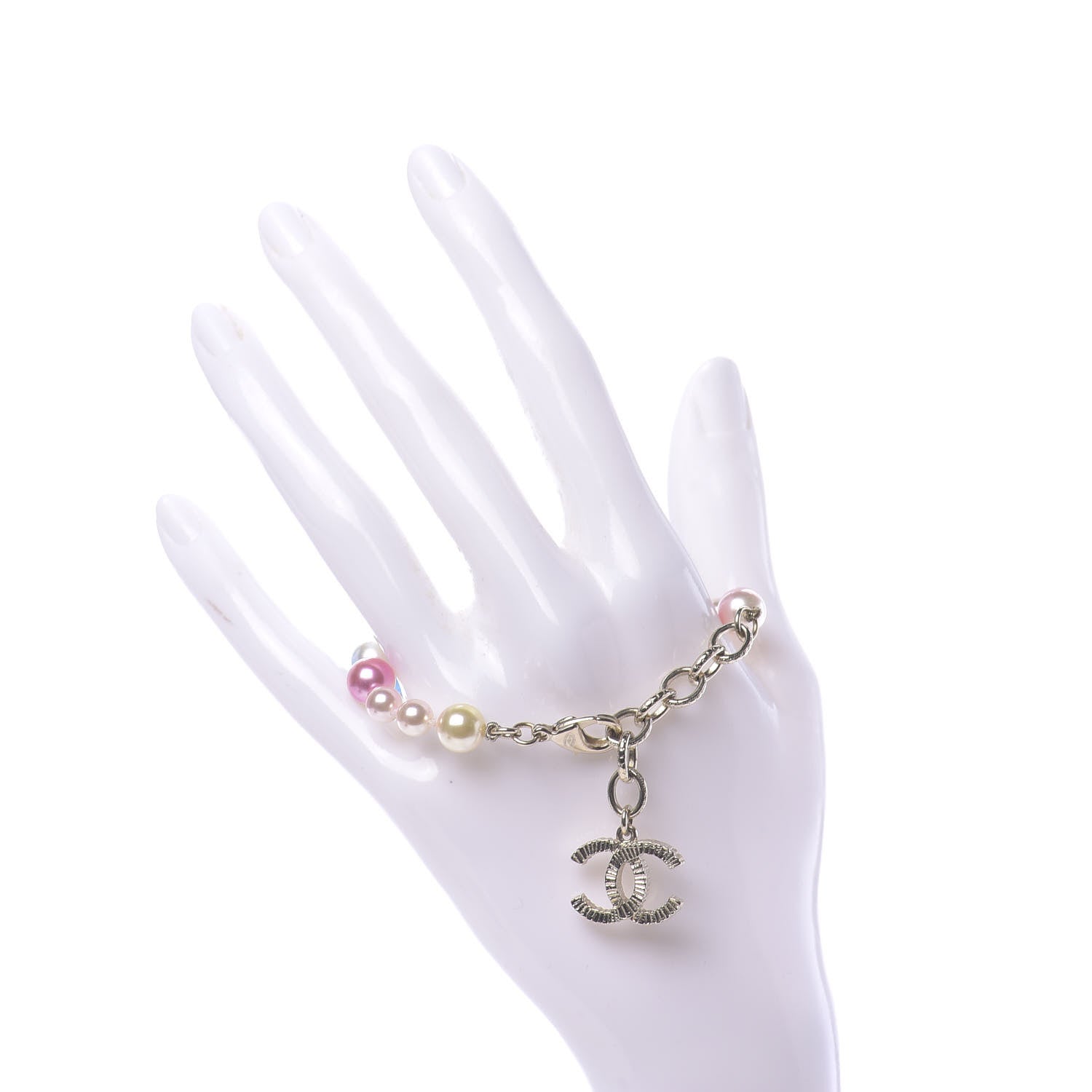 Chanel Pearl Cuba CC Bracelet Gold Multicolor 2 of 5