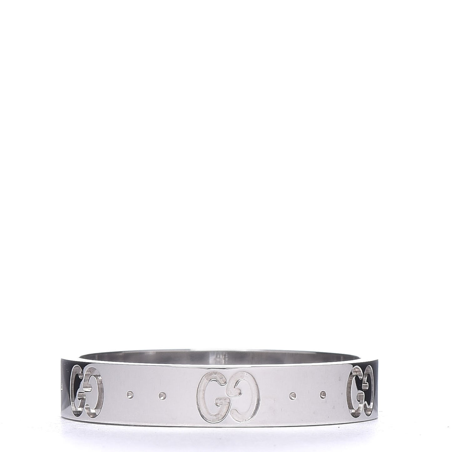 18K White Gold 4mm Icon Thin Band Ring 60 9