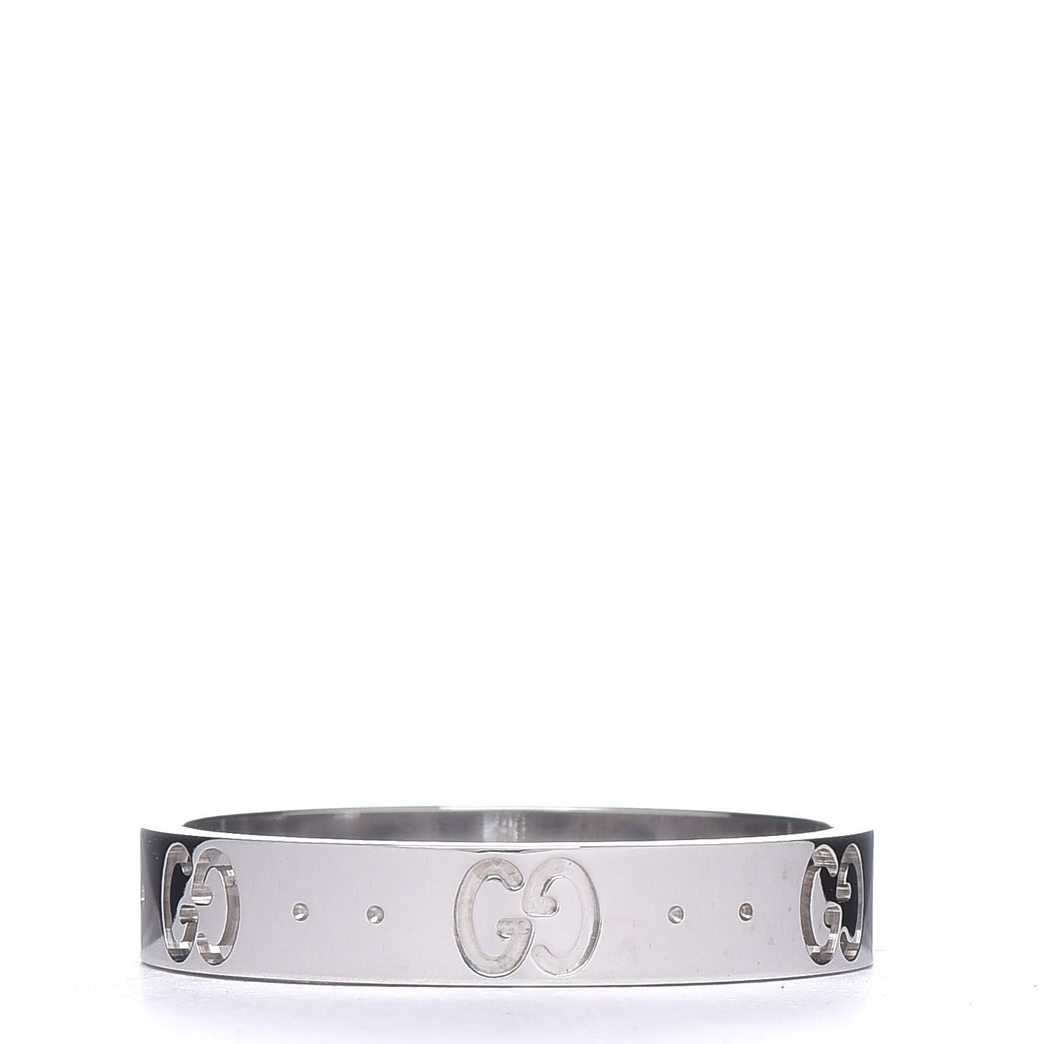 Gucci 18K White Gold 4mm Icon Thin Band Ring 60 9 3 of 7