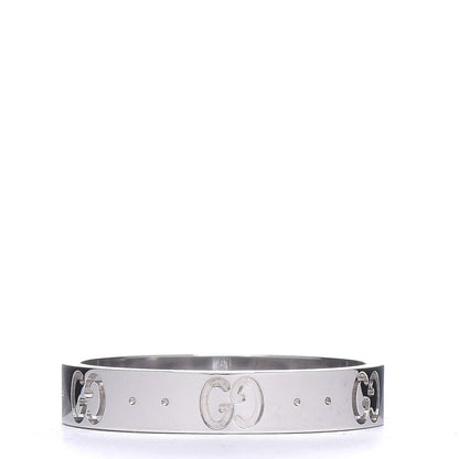 Gucci 18K White Gold 4mm Icon Thin Band Ring 60 9 3 of 7