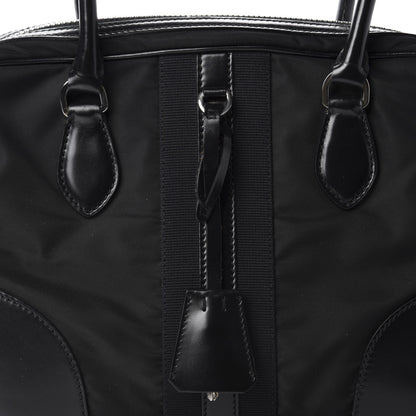Prada Tessuto Nylon Box Calf Bowling Bag Black 11 of 11