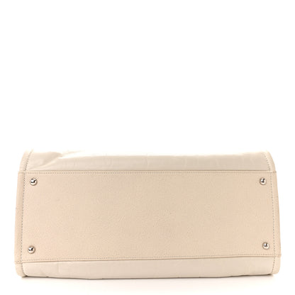 Chanel Glazed Calfskin Medium Deauville Tote Ivory 4 of 13