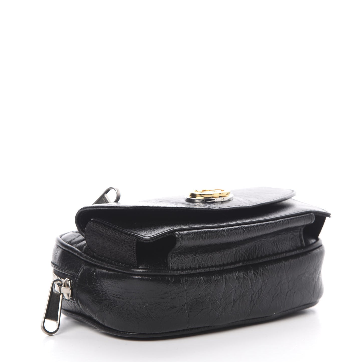 Fluffy Calfskin Mini Morpheus Belt Bag 90 36 Black