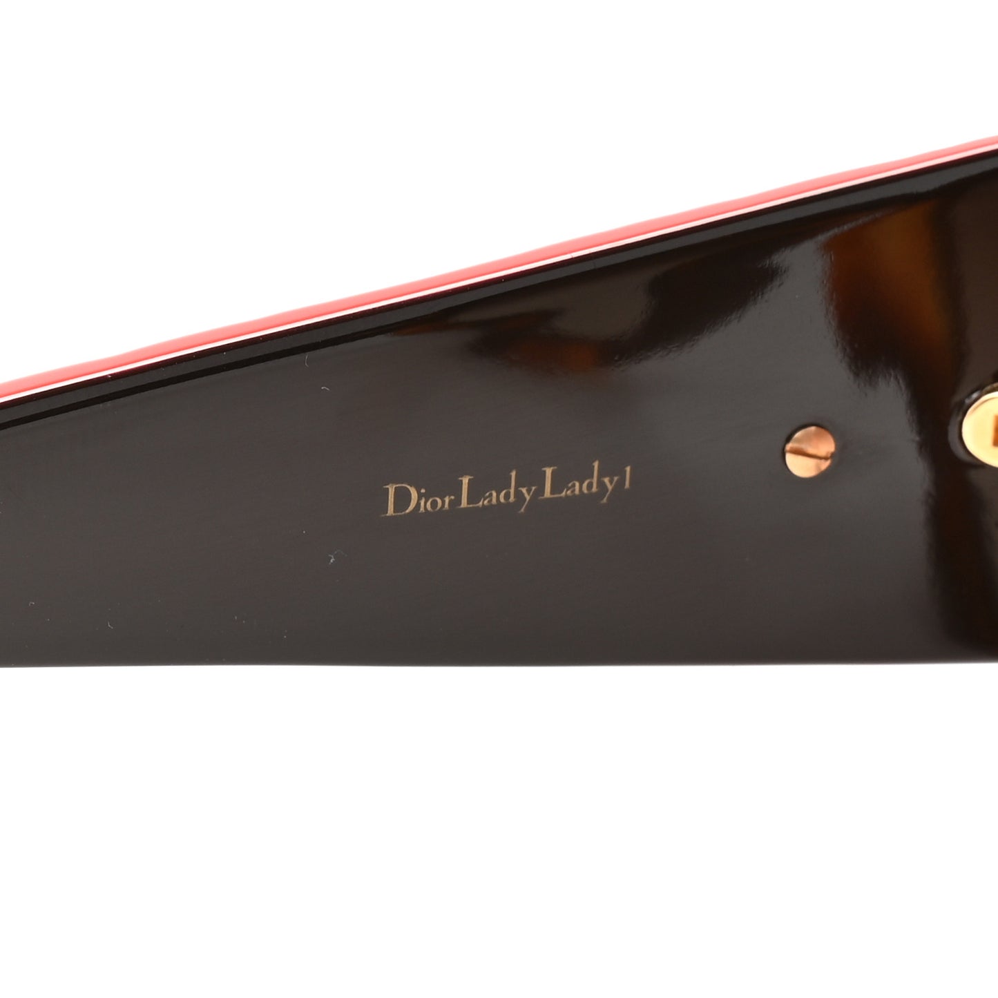 Resin Cannage Dior Lady Lady 1 Sunglasses Red Tortoise