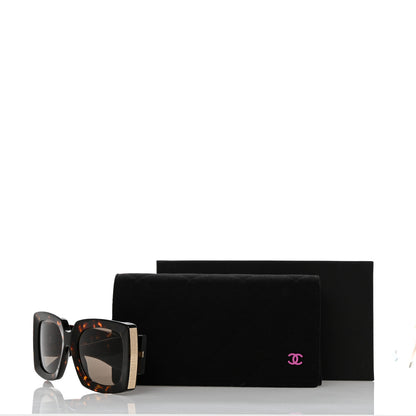 Chanel Acetate Rectangle Sunglasses 5435 Tortoise 8 of 8