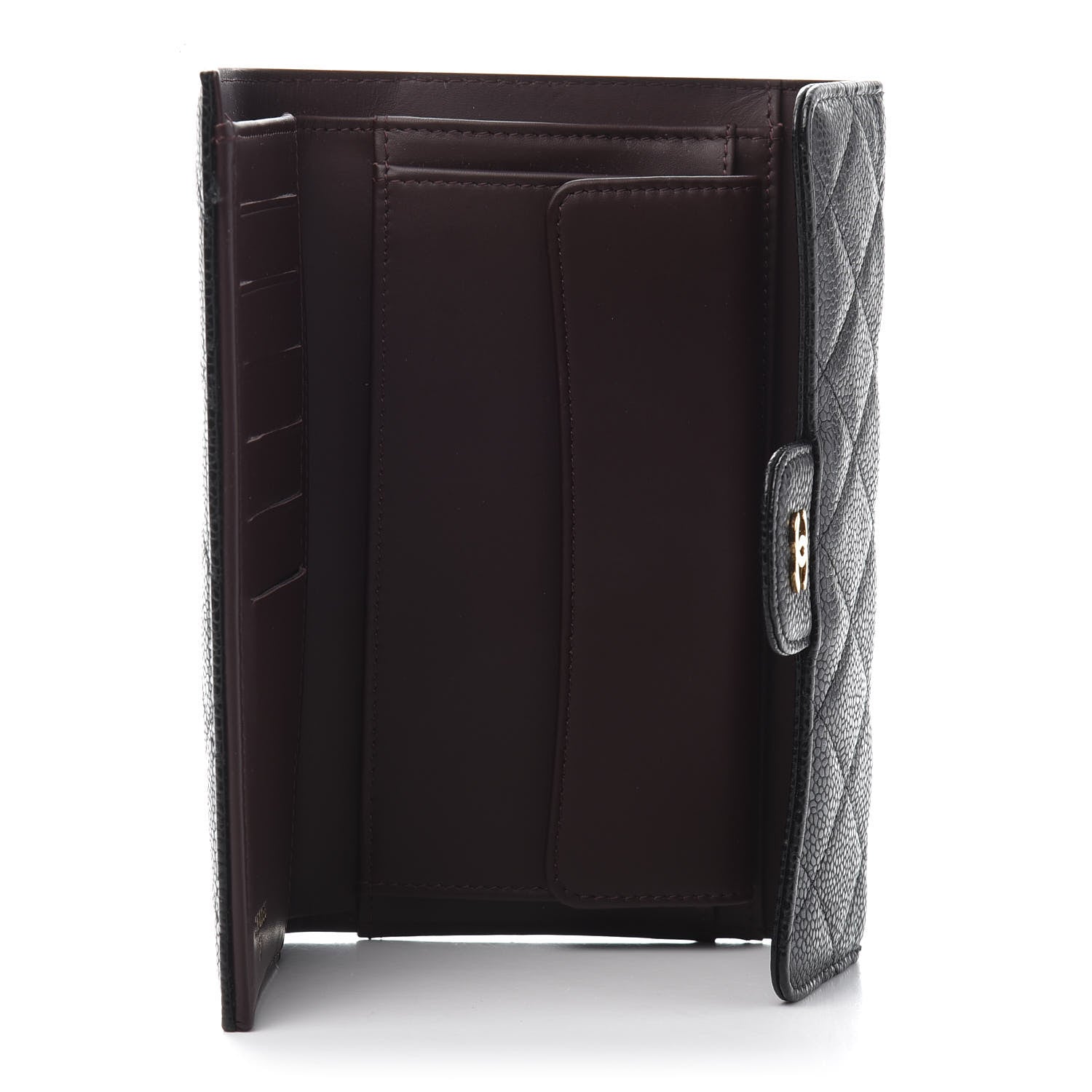 Chanel Caviar Quilted Long Flap Wallet Black 5 of 13