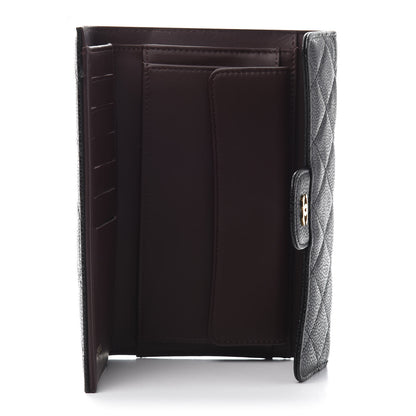 Chanel Caviar Quilted Long Flap Wallet Black 5 of 13