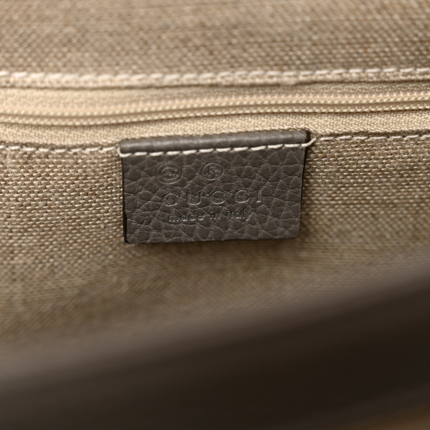 Gucci Dollar Calfskin Medium Interlocking G Top Handle Shoulder Bag Loess 8 of 13