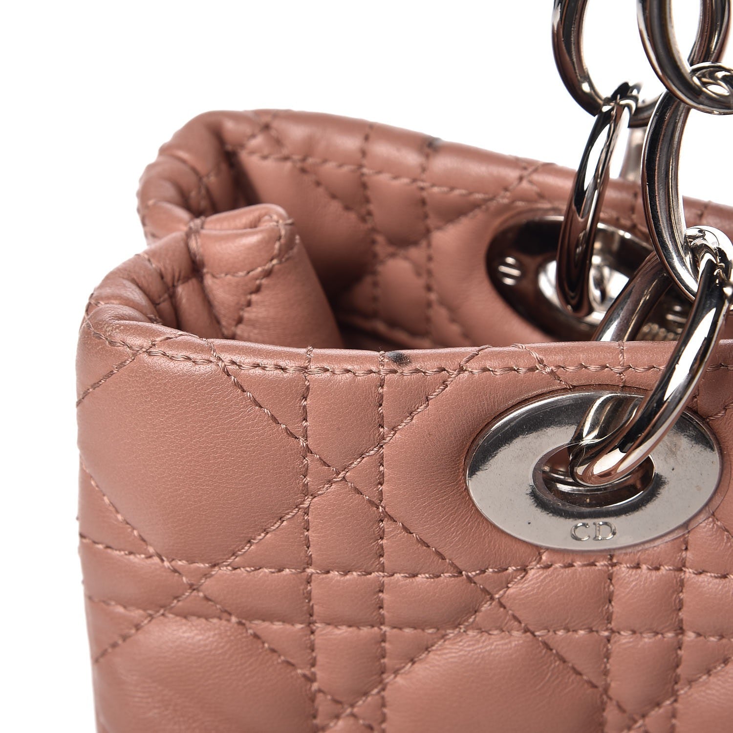 Christian Dior Lambskin Cannage Small Dior Soft Shopping Tote Bois de Rose 13 of 16