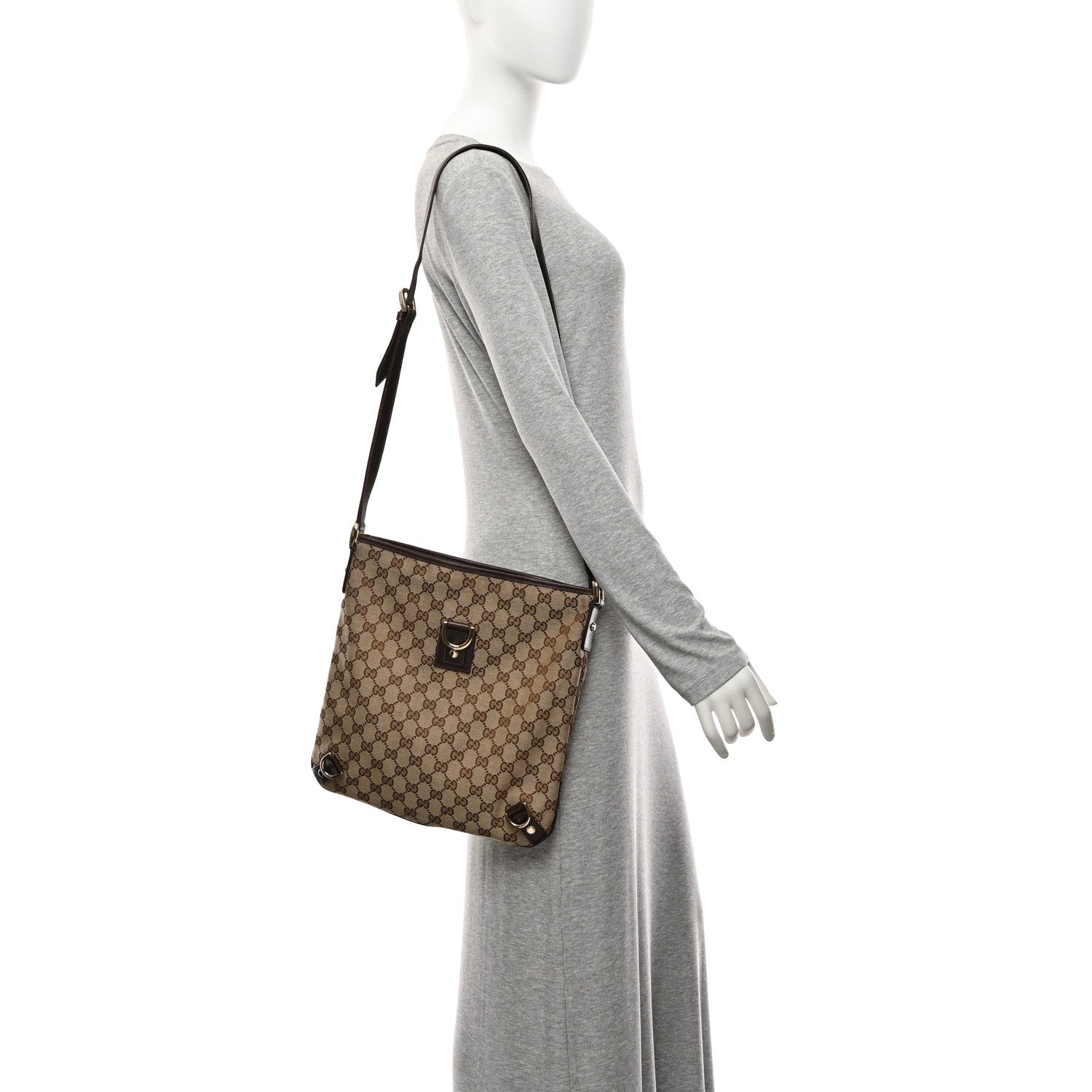 Gucci Monogram Abbey Messenger Bag Dark Brown 2 of 10