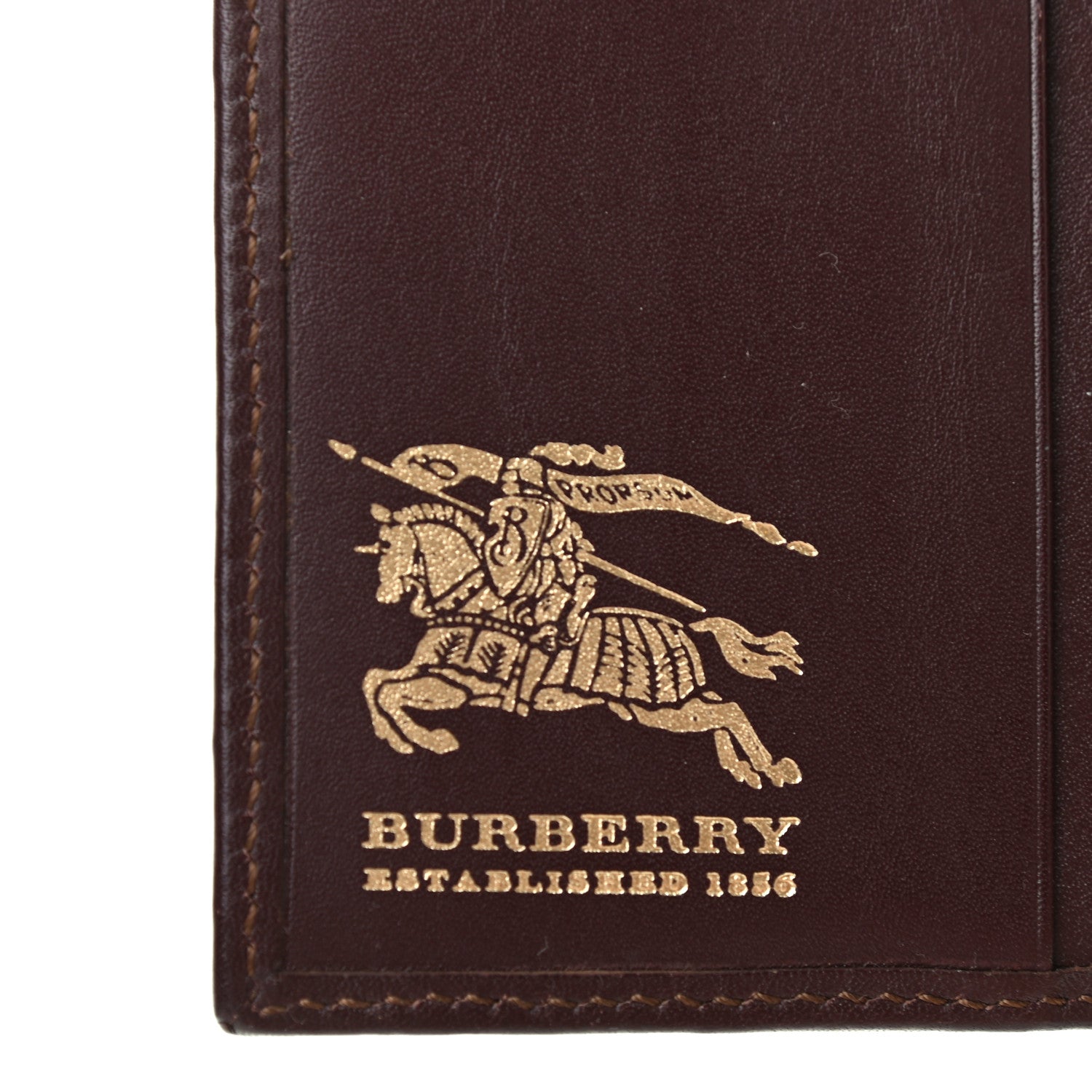 Burberry Calfskin House Check Wallet Brown 6 of 9