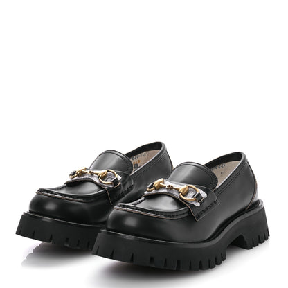 Gucci Cordovan Lux Womens Harald Horsebit 25mm Platform Loafers 35.5 Black 3 of 10