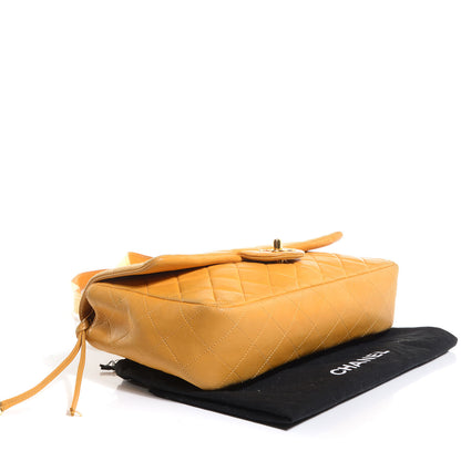 Chanel Lambskin Quilted Backpack Mango 4 of 11
