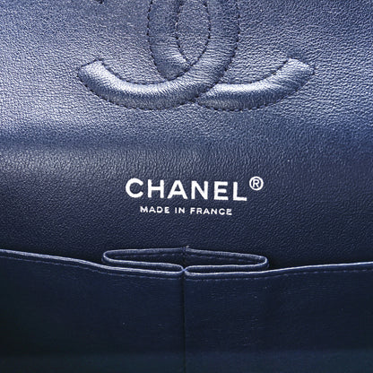Chanel Lambskin Quilted Medium Double Flap Navy 6 of 12