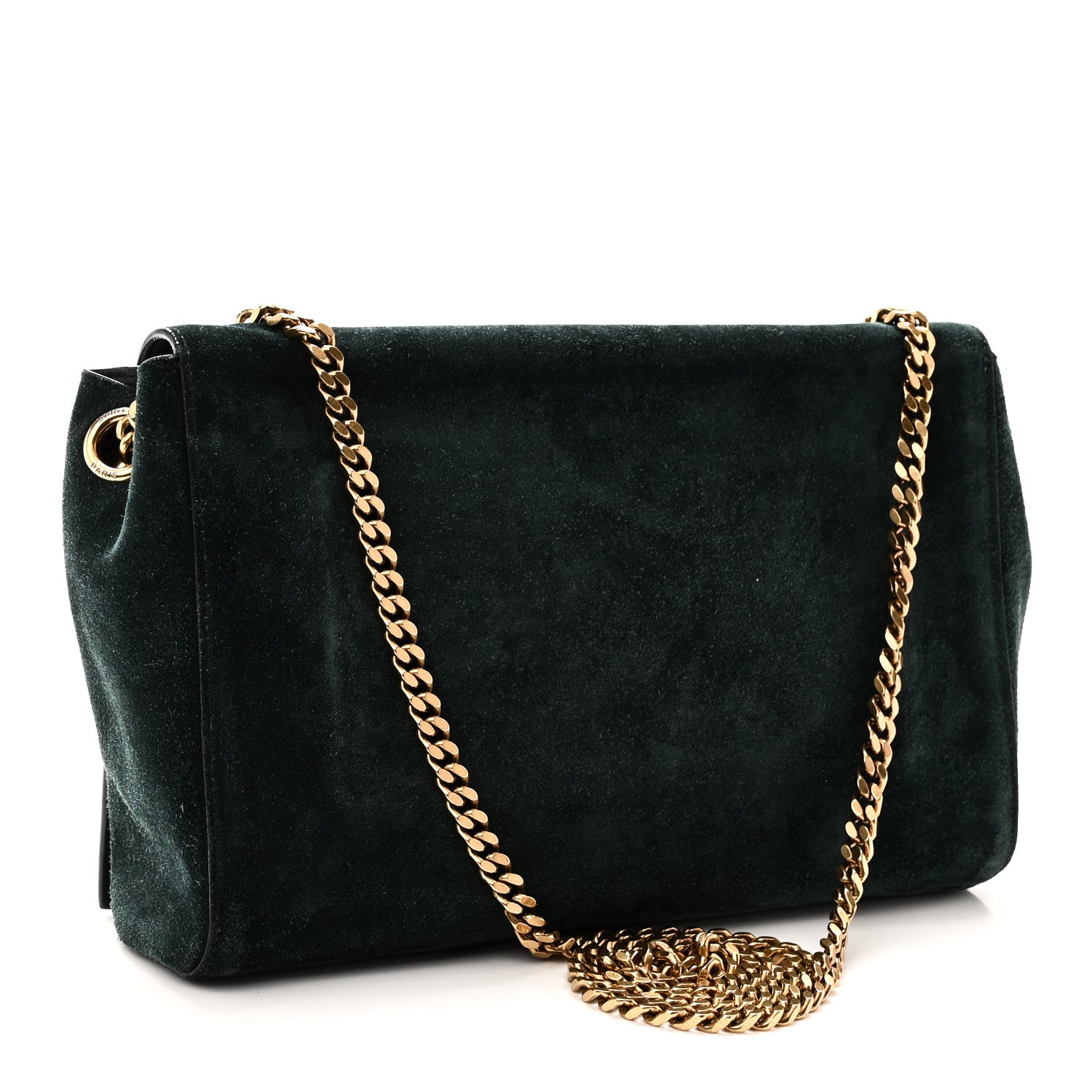 Saint Laurent Smooth Calfskin Suede Medium Reversible Monogram Kate Satchel Black 4 of 17