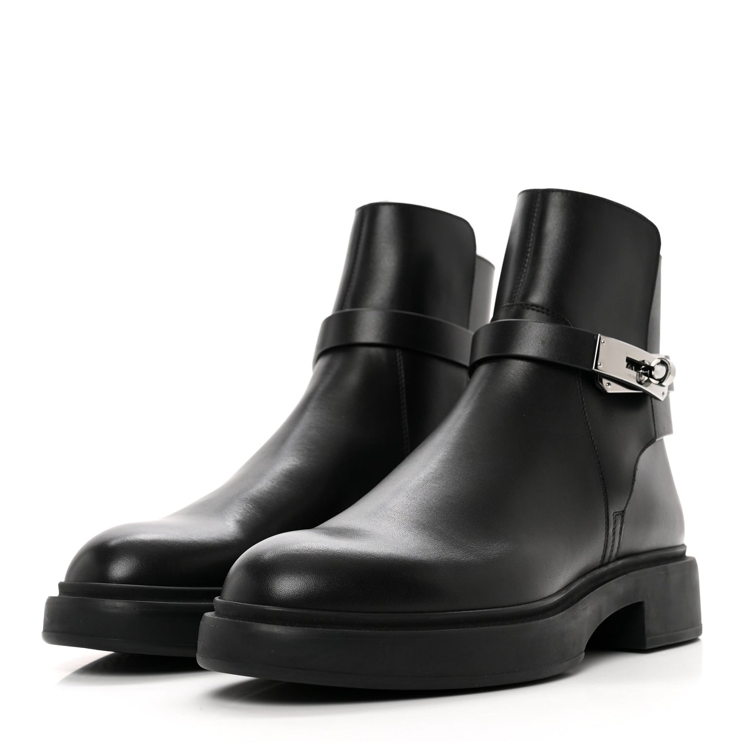 Calfskin Veo Ankle Boots 37.5 Black