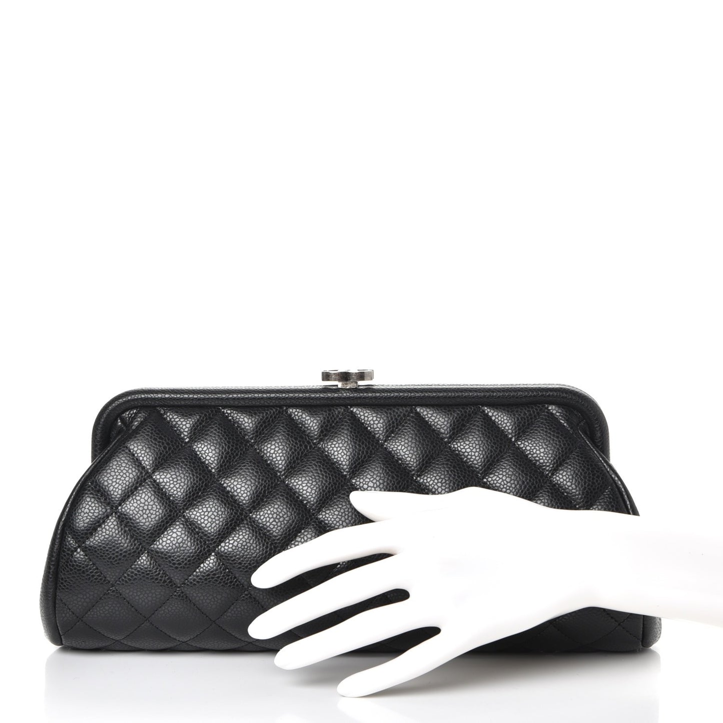 Caviar Quilted Timeless Clutch Black