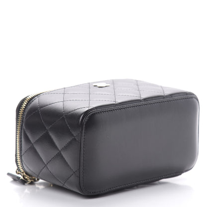 Chanel Lambskin Quilted Small Vanity Case With Chain Black 4 of 11