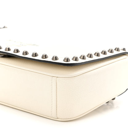 Prada Glace Calfskin Studded Crossbody White 9 of 9