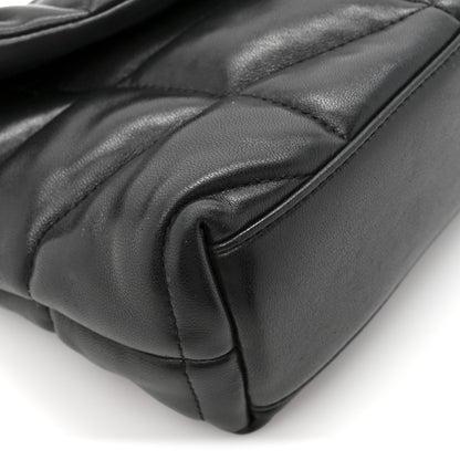 Saint Laurent Lambskin Quilted Toy Loulou Puffer Monogram Chain Satchel Black 11 of 15