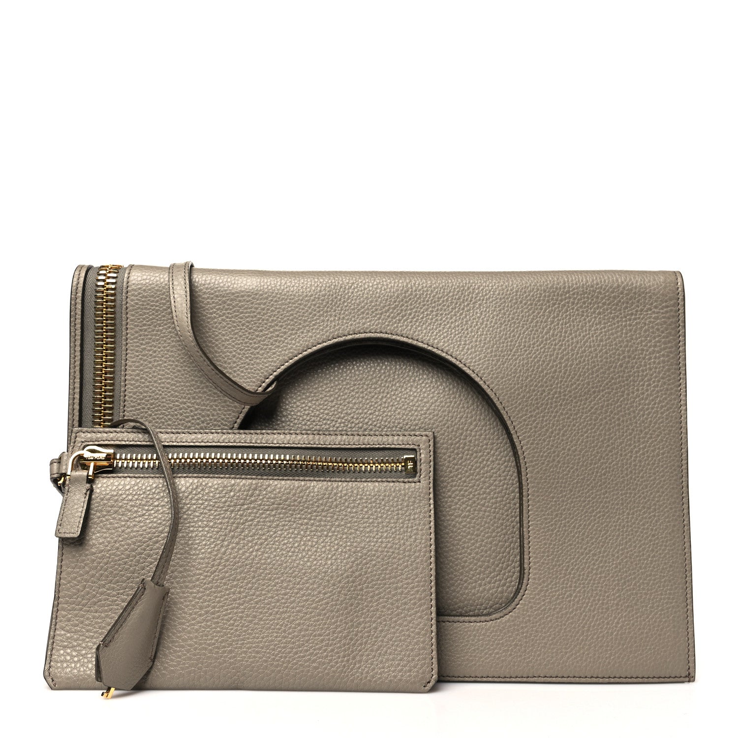 Tom Ford Calfskin Small Alix Hobo Warm Taupe 3 of 10