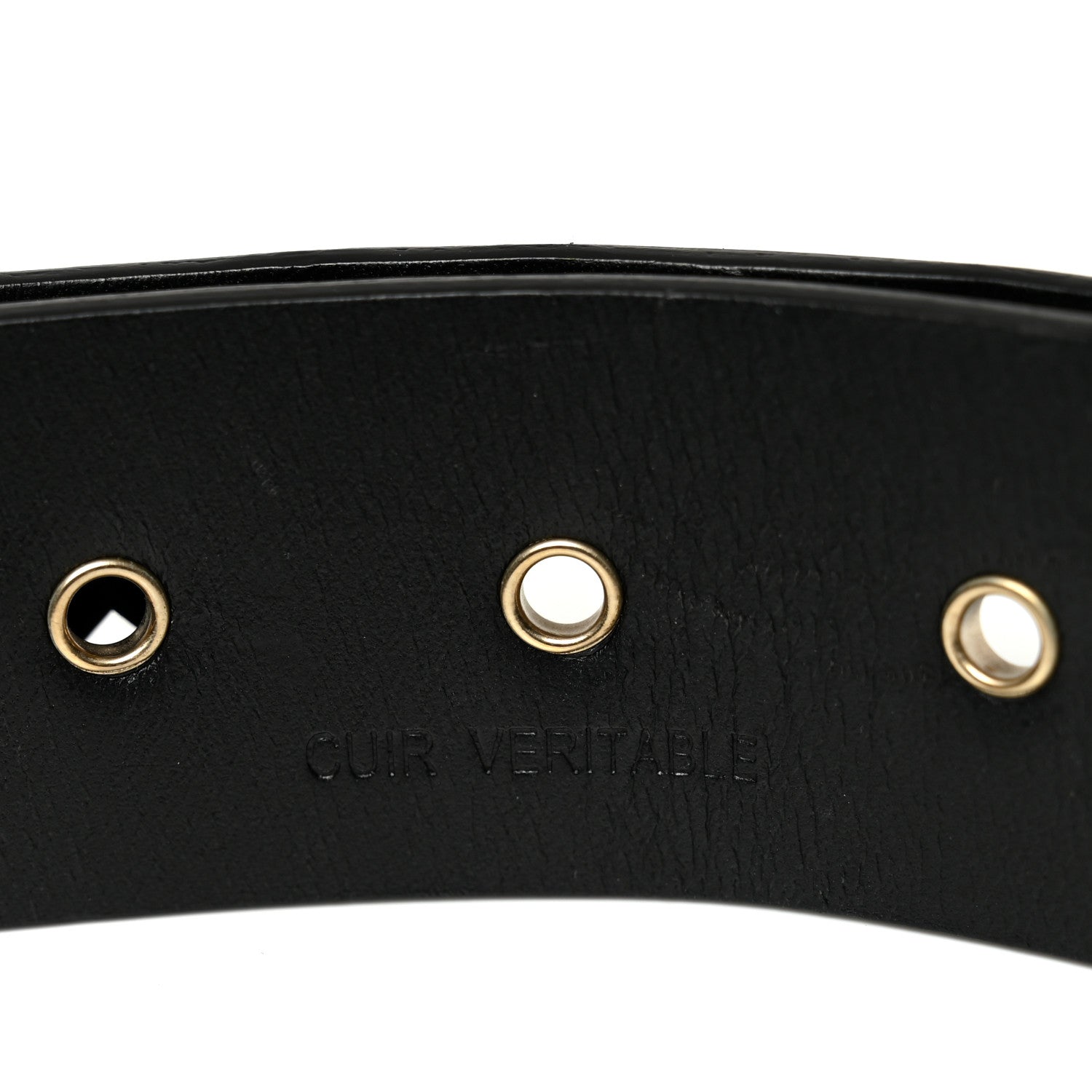 Chanel Calfskin Cross Stitch Grommet Belt 75 30 Black 4 of 6
