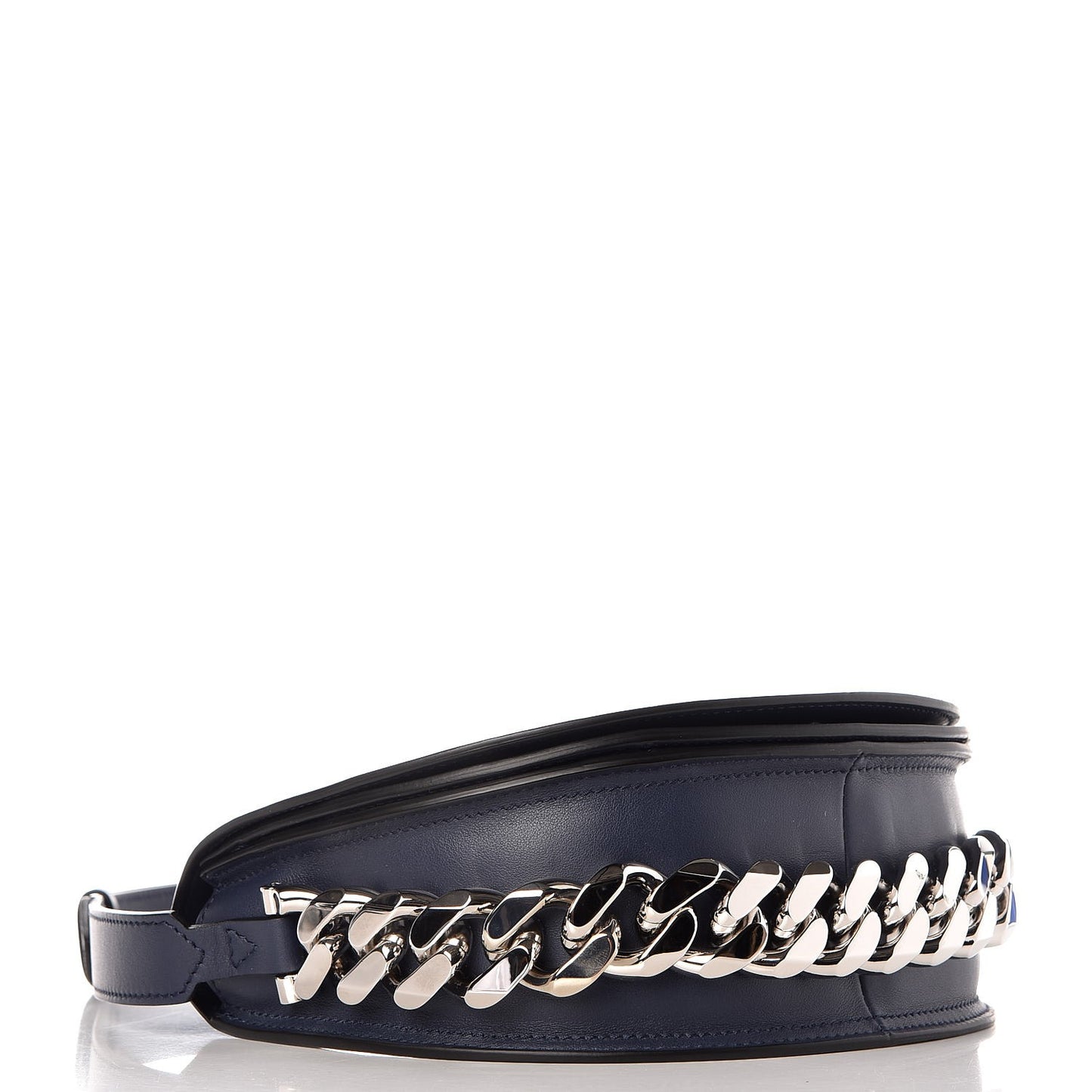 Calfskin Mini Infinity Saddle Bag Night Blue