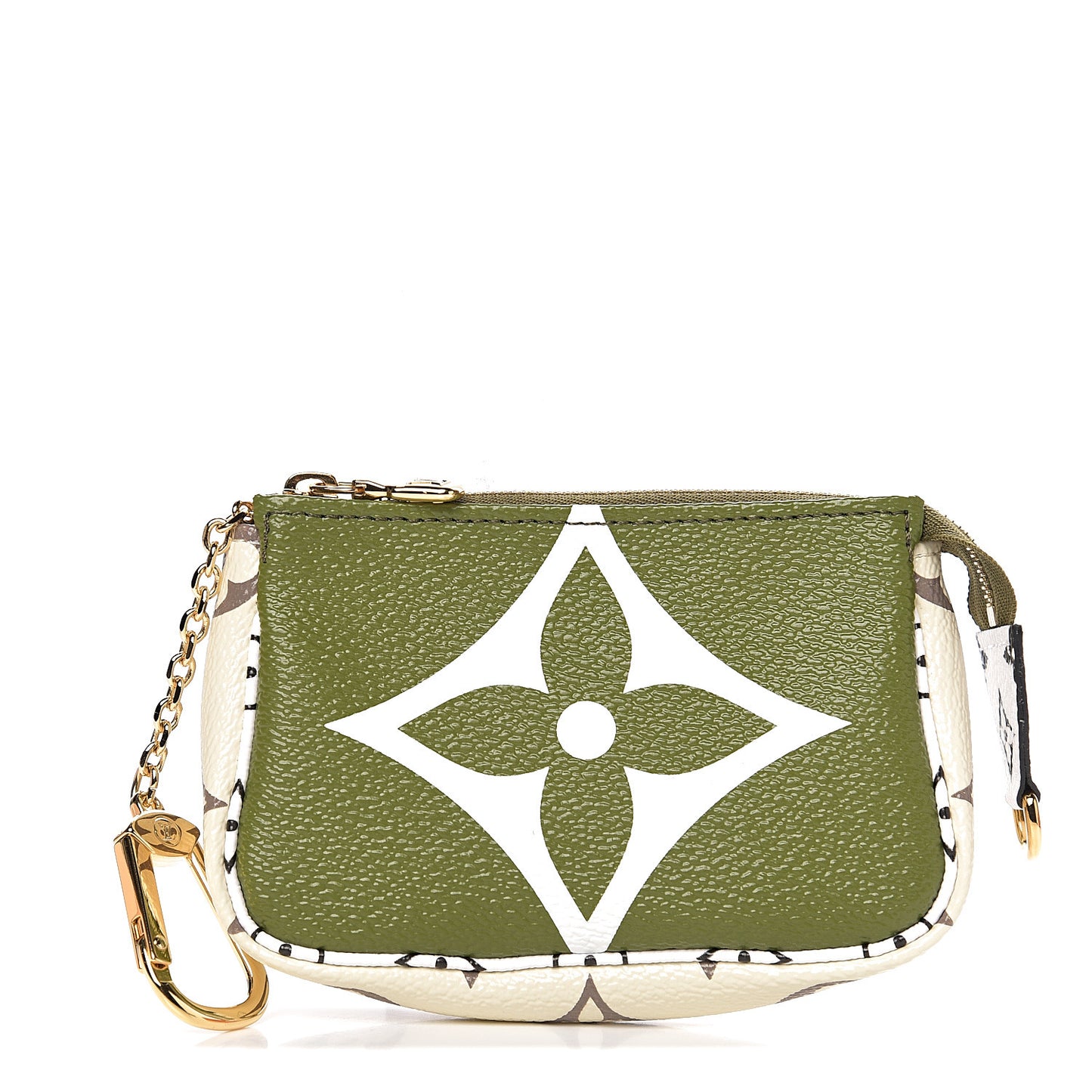 Monogram Giant Micro Pochette Accessories Kaki White