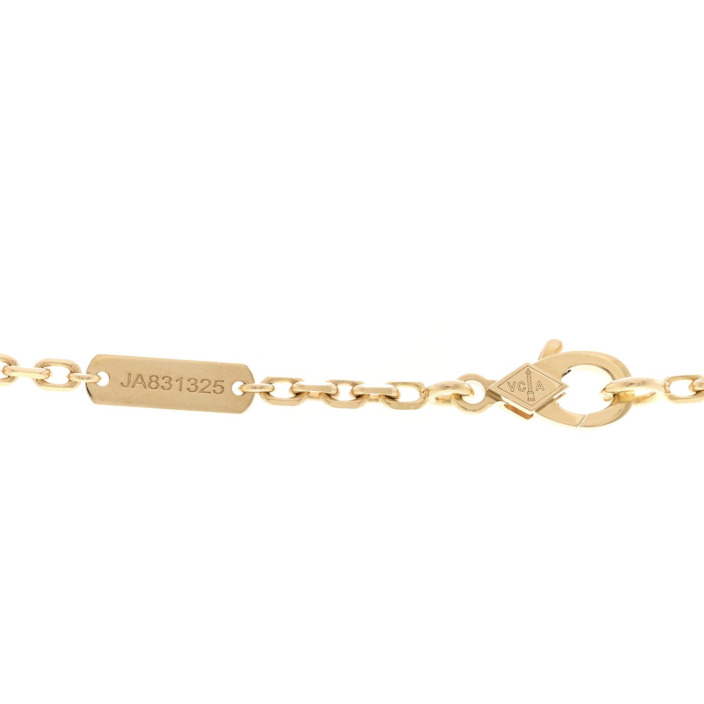 18K Yellow Gold Byzantine Alhambra Pendant Necklace
