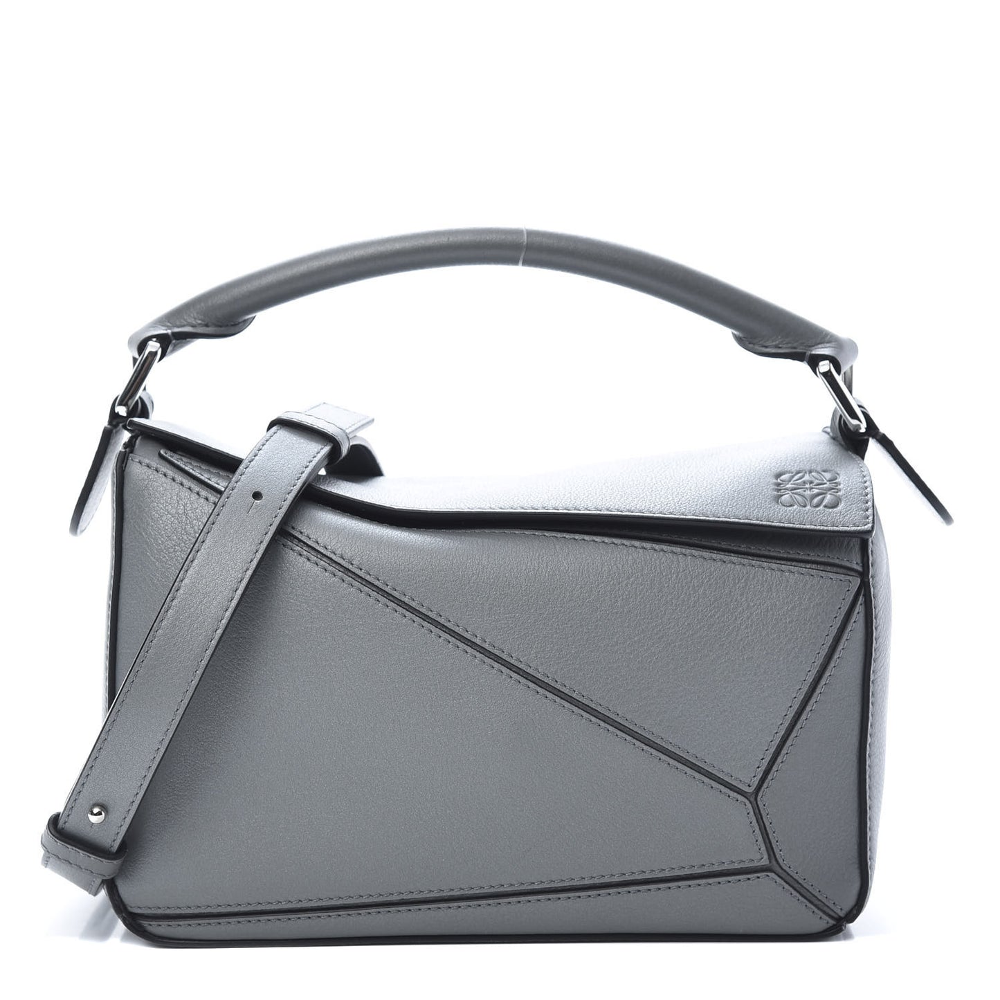 Calfskin Small Puzzle Bag Gunmetal