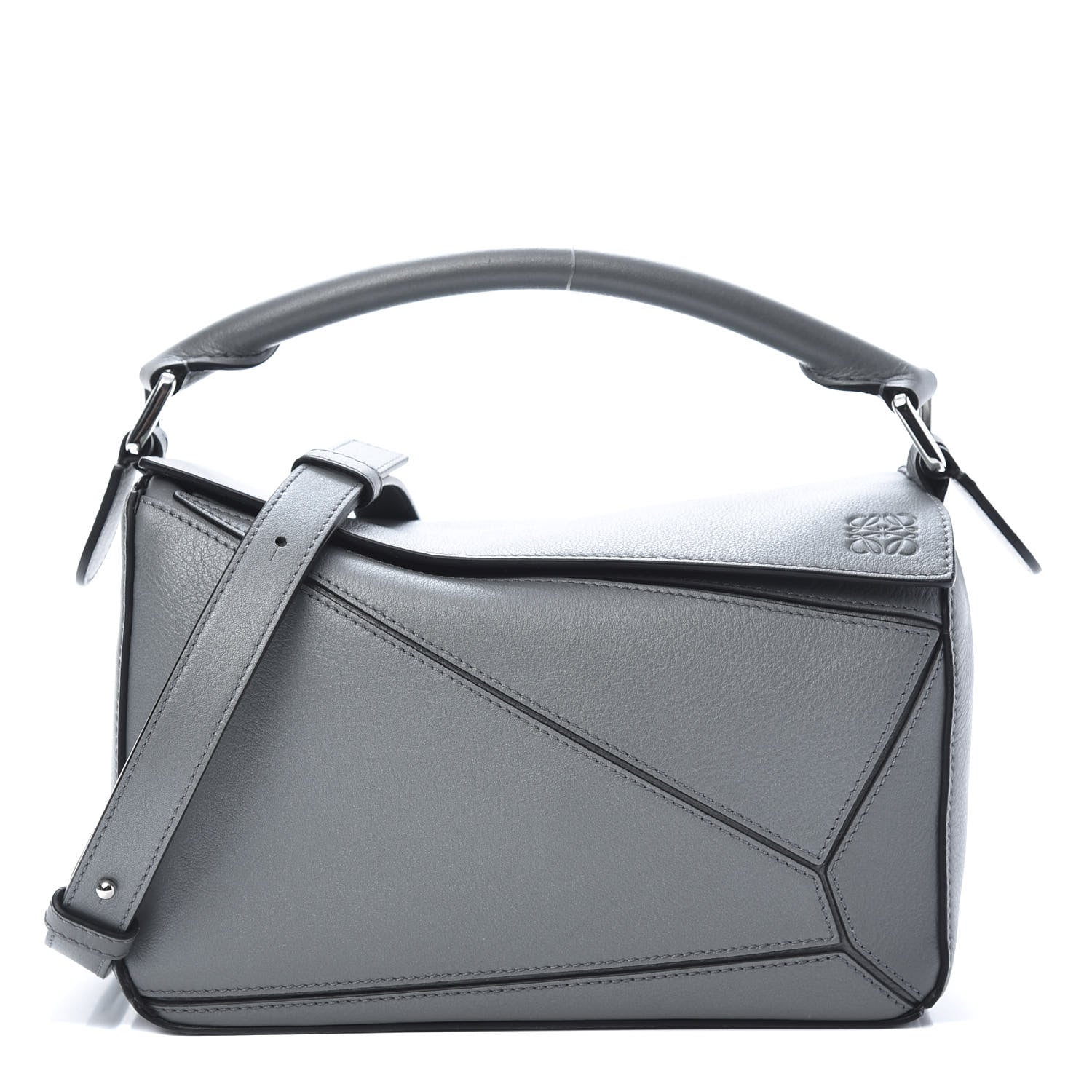Loewe Calfskin Small Puzzle Bag Gunmetal 1 of 9