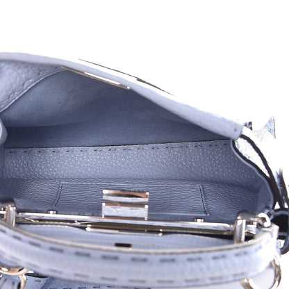 Fendi Cuoio Romano Selleria Mini Peekaboo Iconic Satchel Celeste Sky 6 of 8