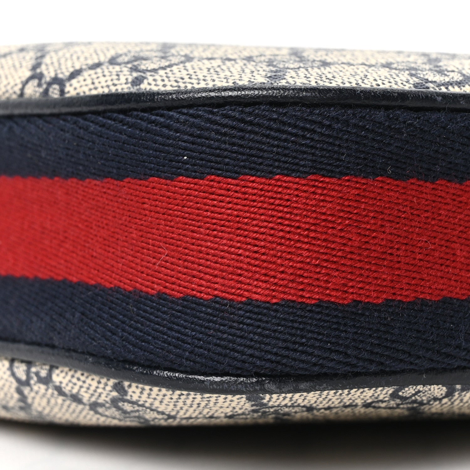 Gucci GG Supreme Monogram Textured Calfskin Web Small Attache Shoulder Bag Beige Blue 10 of 10