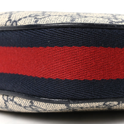 Gucci GG Supreme Monogram Textured Calfskin Web Small Attache Shoulder Bag Beige Blue 10 of 10