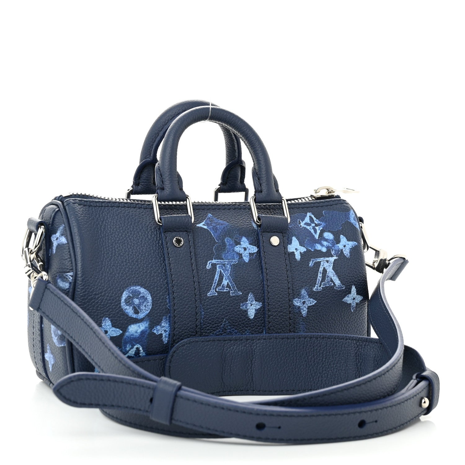 Louis Vuitton Monogram Ink Watercolor Keepall XS Blue 3 of 9