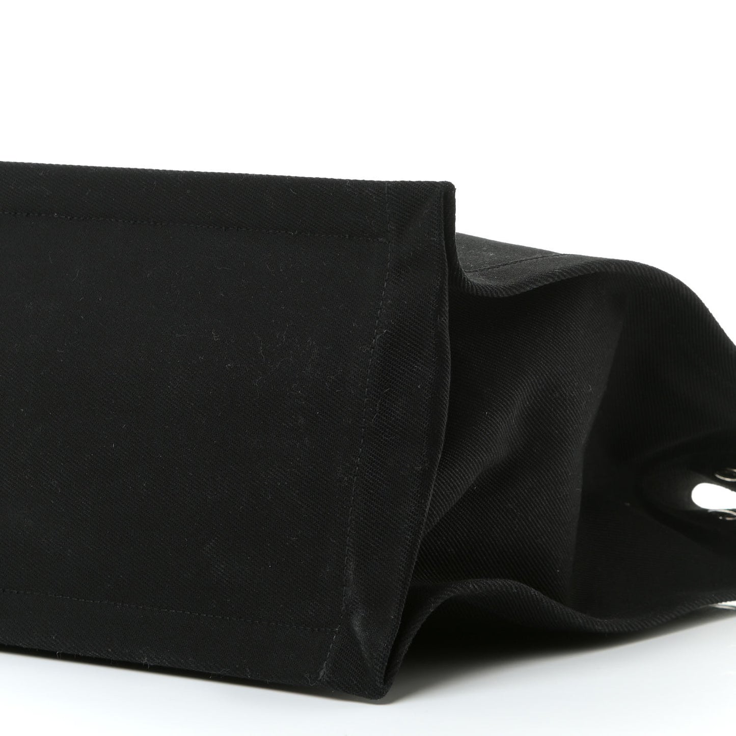 Linen Calfskin Rive Gauche Tote Black