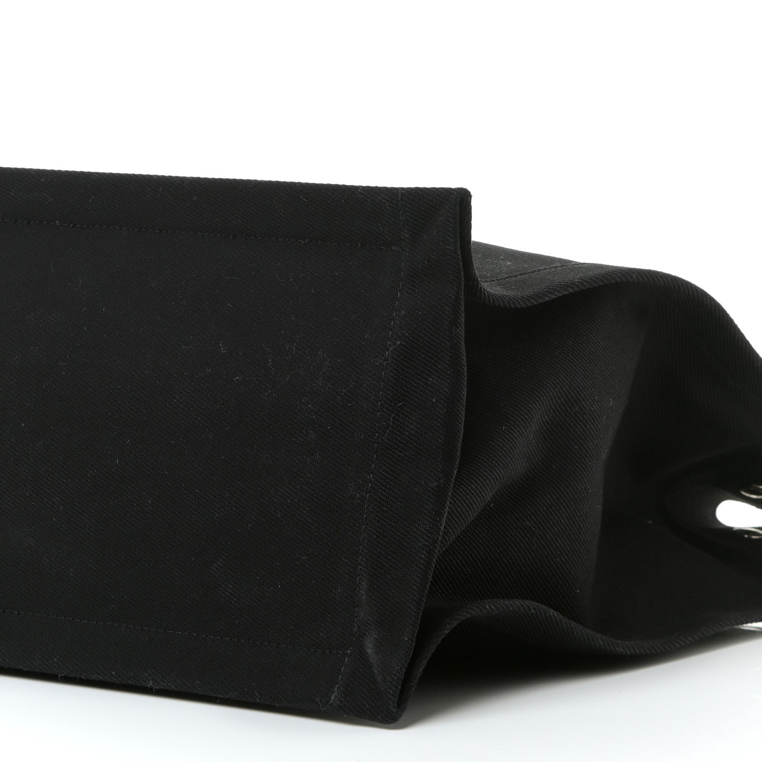 Saint Laurent Linen Calfskin Rive Gauche Tote Black 9 of 17