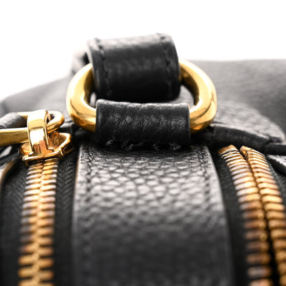 Prada Vitello Daino Medium Double Zip Shoulder Bag Black 11 of 12