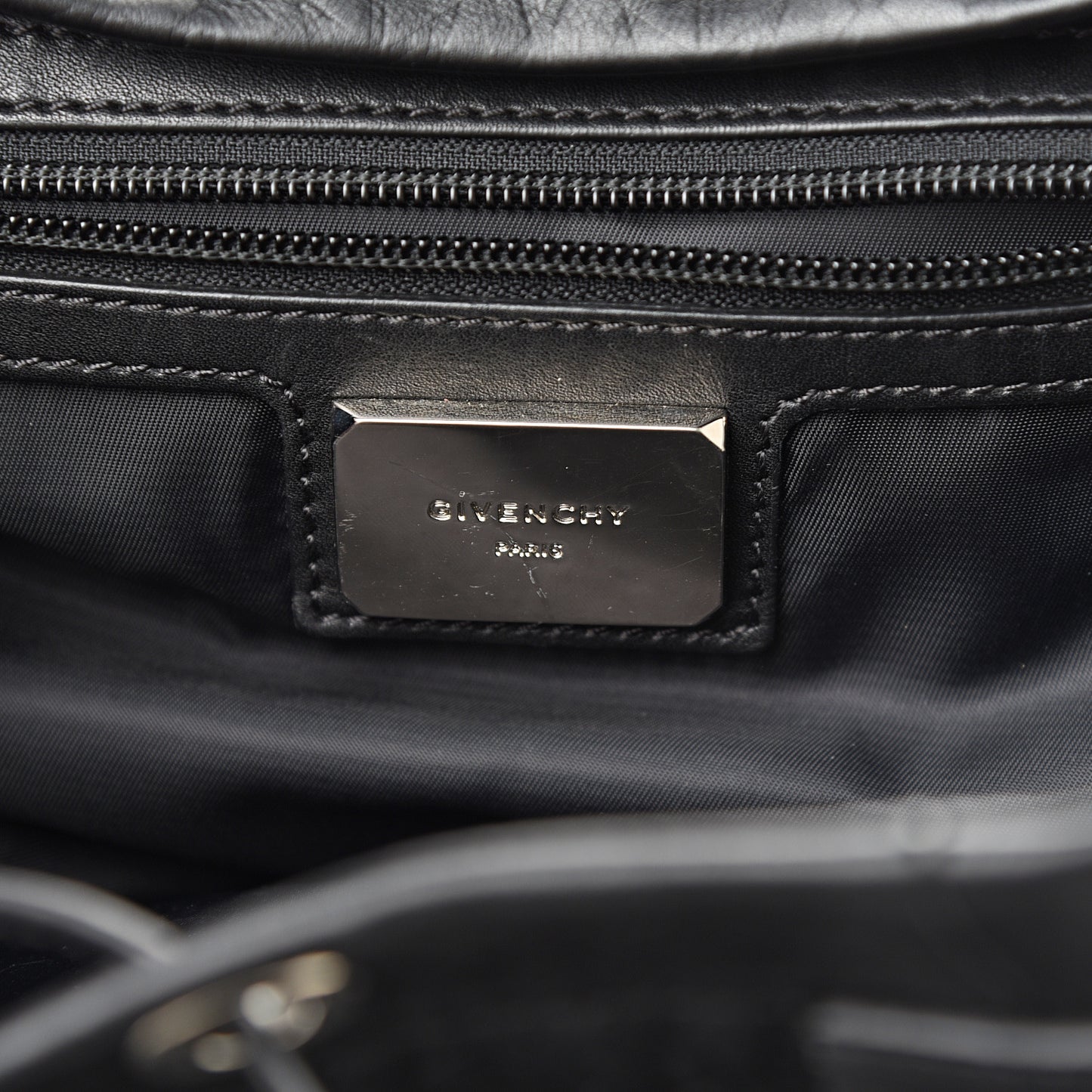 Calfskin Star Embossed Obsedia Backpack Black