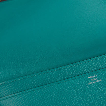 Hermes Epsom Constance Long Wallet Bleu Paon 12 of 14
