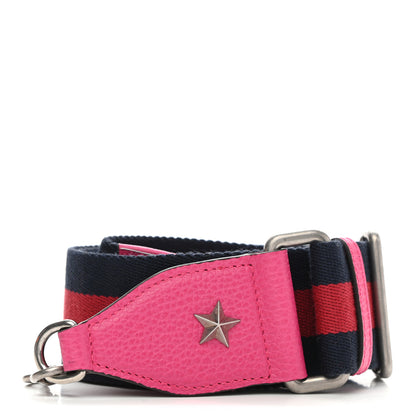 Gucci Canvas Web Shoulder Strap Navy Red Pink 1 of 4