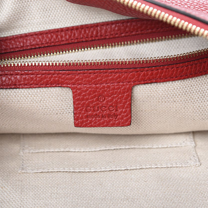 Gucci Pebbled Calfskin Large Soho Hobo Vibrant Red 5 of 9