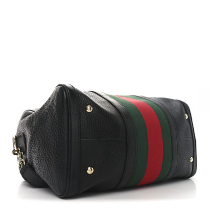 Gucci Calfskin Vintage Web Medium Boston Black 4 of 14