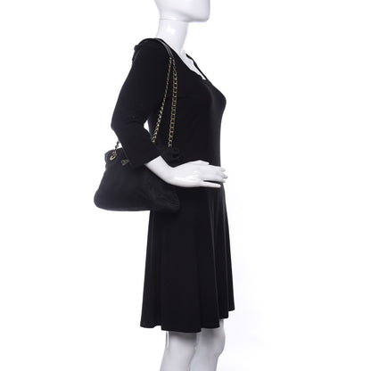 Prada Nylon Tessuto Acciaio Chain Shoulder Bag Black 2 of 10