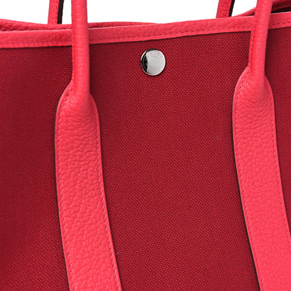 Hermes Toile Militaire Negonda Garden Party 30 TPM Rouge Grenat Bougainvillea 11 of 12