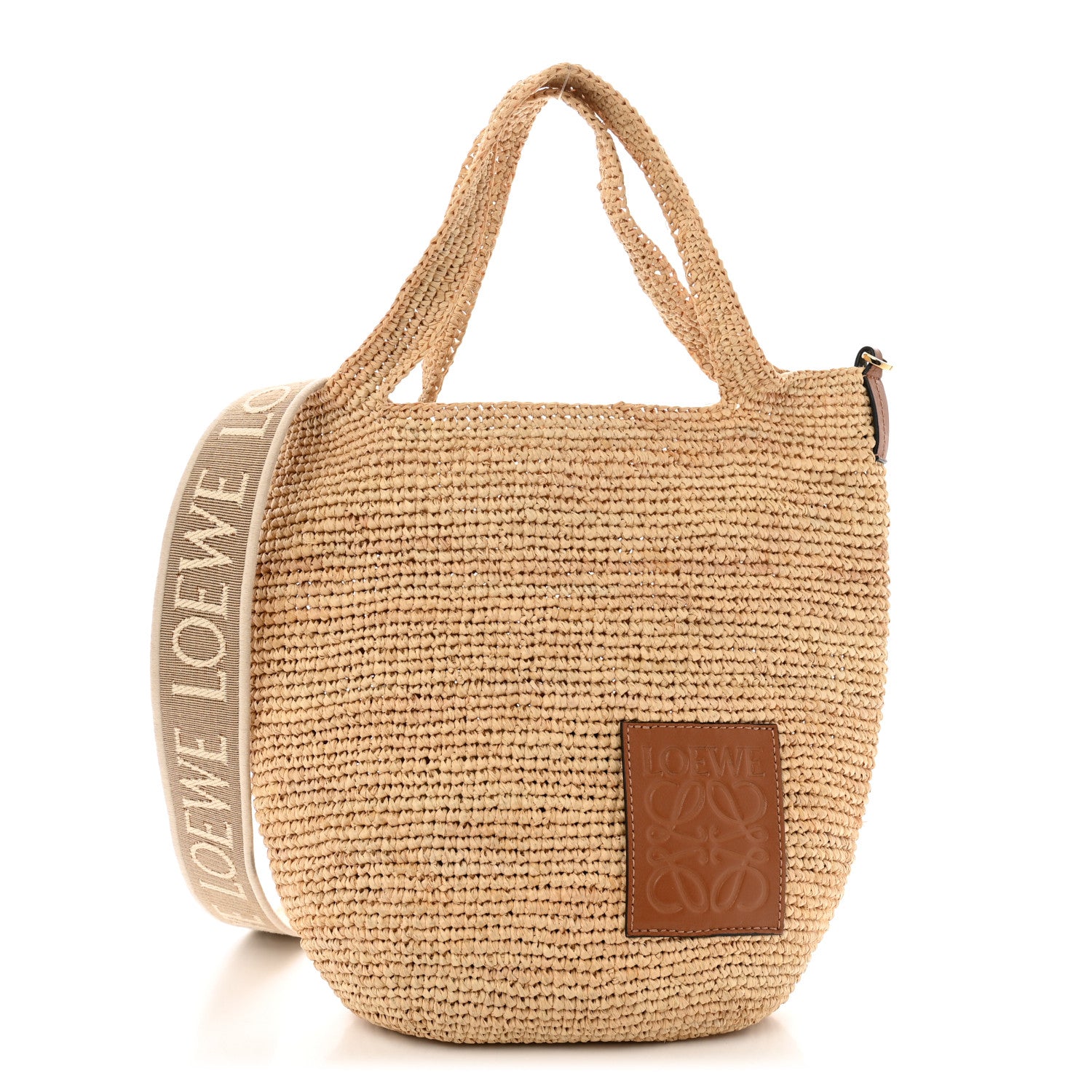 Loewe Raffia Mini Slit Tote Bag Natural Tan 1 of 12